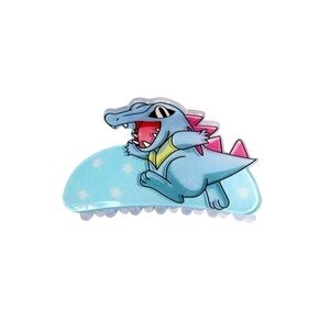 3 For $35 Pokemon Totodile Hair Claw Acrylic Acetate Hair Clip Accessories